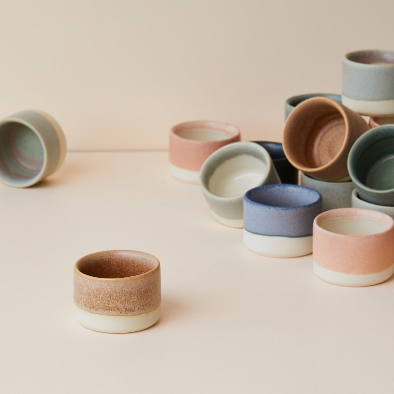 Handmade mini pots or pinch pots stacked from Monsoon Living Newcastle